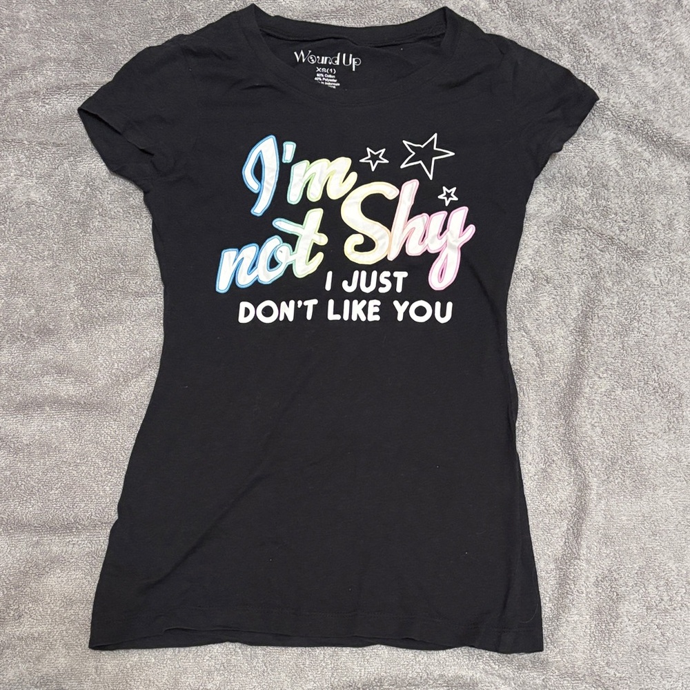 Wound Up Black Shirt with Silver Logo